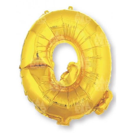 Globo Letra Oro Q 16 - Globos de Letras Metalizados