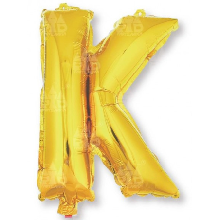Globo Letra Oro K 16 - Globos de Letras Metalizados
