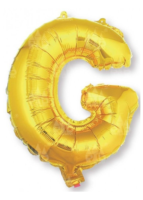 Globo Letra Oro G 16 - Globos de Letras Metalizados