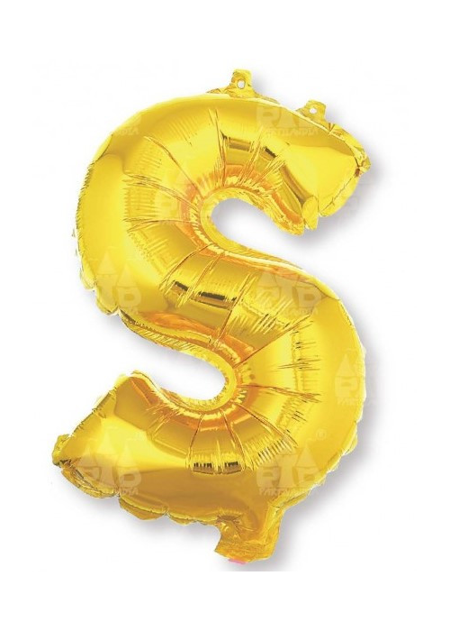 Globo Letra Oro S 16 - Globos de Letras Metalizados