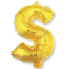 Globo Letra Oro S 16 - Globos de Letras Metalizados