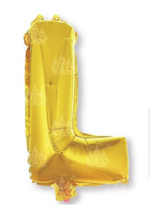 Globo Letra Oro L 16 - Globos de Letras Metalizados