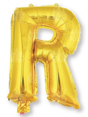 Globo Letra Oro R 16 - Globos de Letras Metalizados