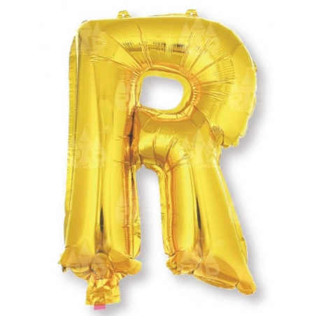 Globo Letra Oro R 16 - Globos de Letras Metalizados