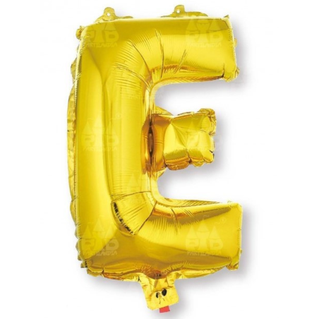 Globo Letra Oro E 16 - Globos de Letras Metalizados