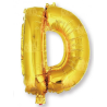 Globo Letra Oro D 16 - Globos de Letras Metalizados