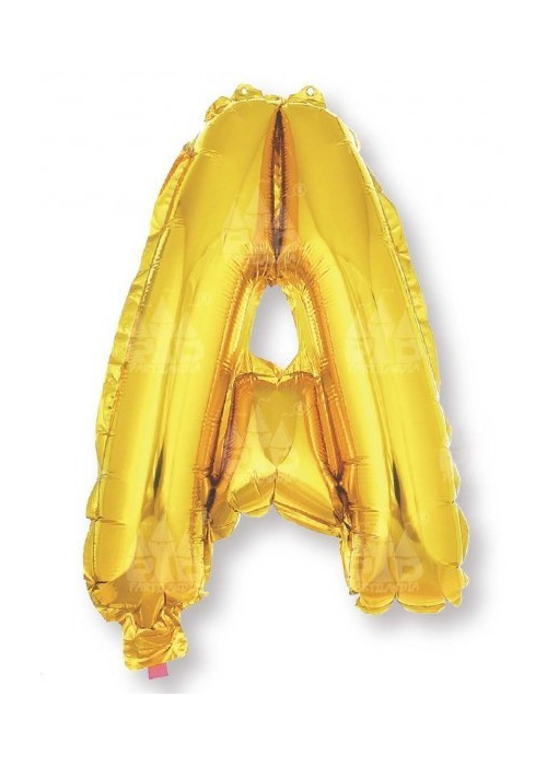 Globo Letra Oro A 16 - Globos de Letras Metalizados