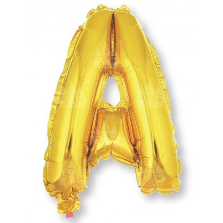 Globo Letra Oro A 16 - Globos de Letras Metalizados