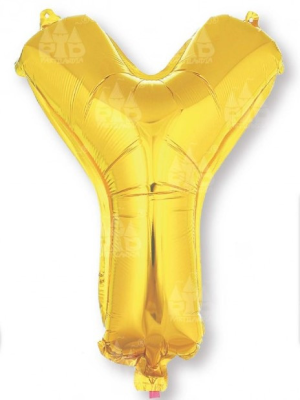 Globo Letra Oro Y 16 - Globos de Letras Metalizados
