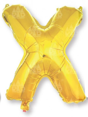 Globo Letra Oro X 16 - Globos de Letras Metalizados