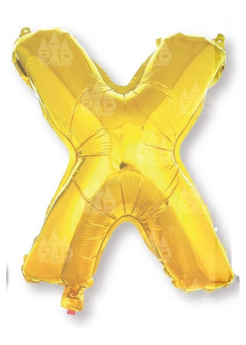 Globo Letra Oro X 16 - Globos de Letras Metalizados