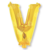 Globo Letra Oro V 16 - Globos de Letras Metalizados