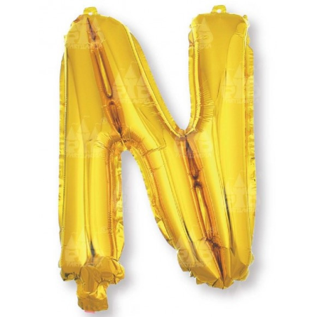 Globo Letra Oro N 16 - Globos de Letras Metalizados