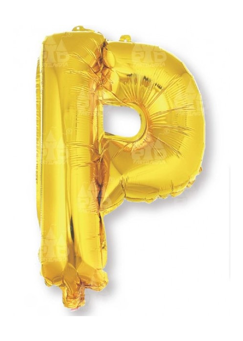 Globo Letra Oro P 16 - Globos de Letras Metalizados