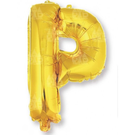 Globo Letra Oro P 16 - Globos de Letras Metalizados