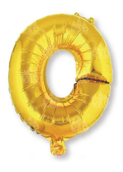 Globo Letra Oro O 16 - Globos de Letras Metalizados