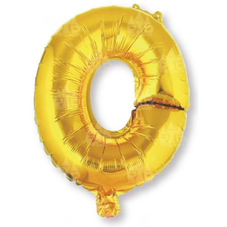 Globo Letra Oro O 16 - Globos de Letras Metalizados