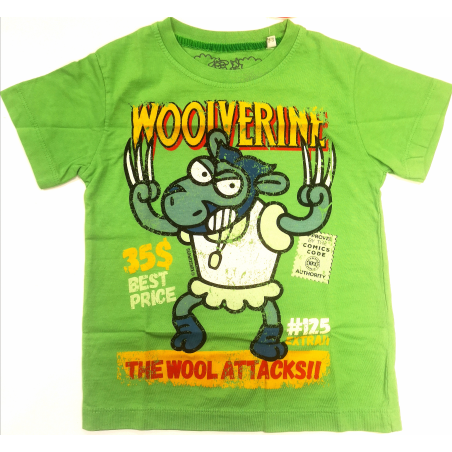 Camiseta Kukuxumusu Wolf Supersheeps Infantil - Camisetas Kukuxumusu