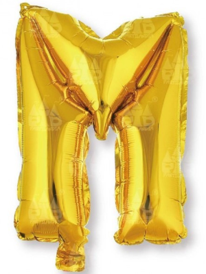 Globo Letra Oro M 16 - Globos de Letras Metalizados
