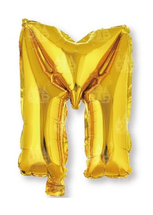 Globo Letra Oro M 16 - Globos de Letras Metalizados