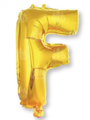 Globo Letra Oro F 16 - Globos de Letras Metalizados