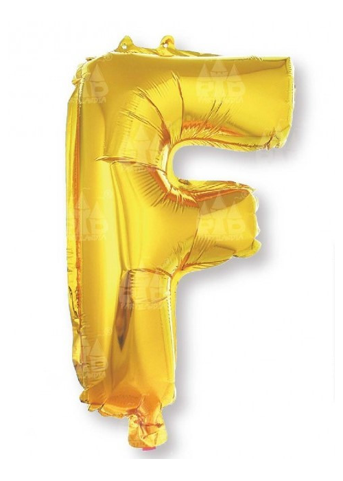 Globo Letra Oro F 16 - Globos de Letras Metalizados