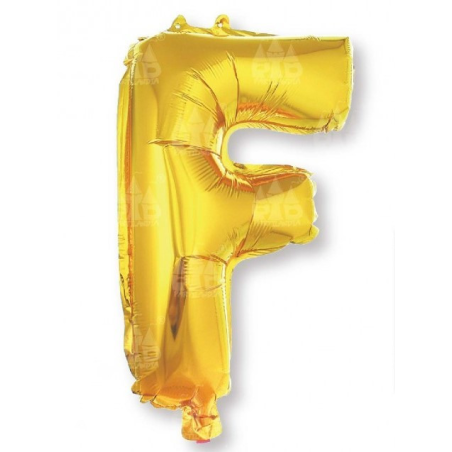 Globo Letra Oro F 16 - Globos de Letras Metalizados