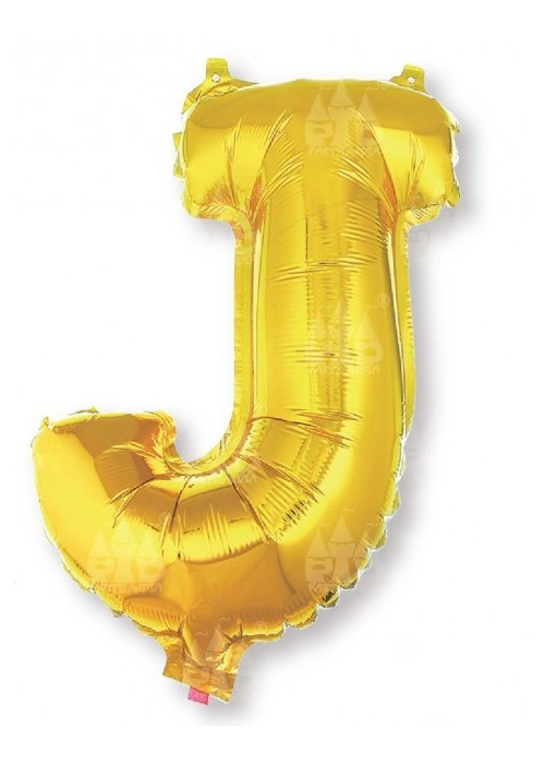 Globo Letra Oro J 16 - Globos de Letras Metalizados