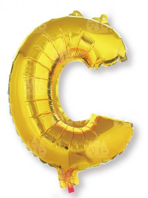 Globo Letra Oro C 16 - Globos de Letras Metalizados