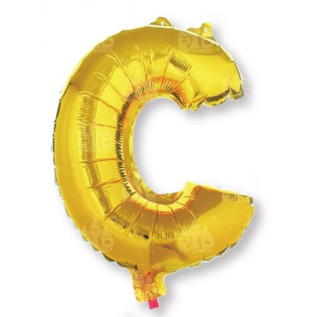 Globo Letra Oro C 16 - Globos de Letras Metalizados