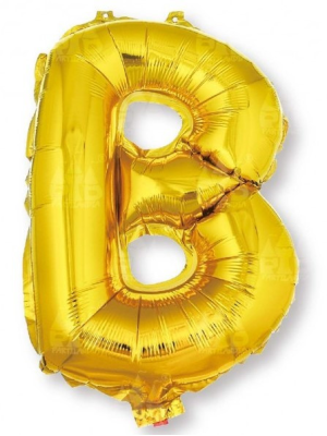 Globo Letra Oro B 16 - Globos de Letras Metalizados
