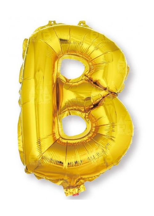 Globo Letra Oro B 16 - Globos de Letras Metalizados