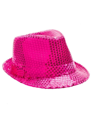 Chapeau de Paillettes Fuchsia