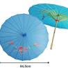 Sombrilla de Geisha Azul Claro - Complementos de Chinos, Orientales, Ninjas y Geishas