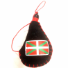Iman 7cm Bota de Vino Negra Ikurriña - Imanes Souvenirs