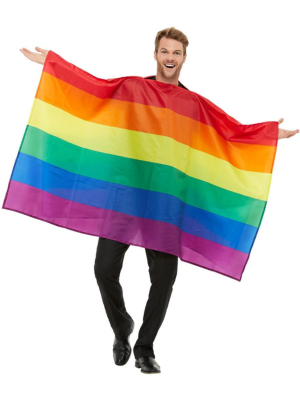 Poncho de Bandera Arcoiris - Disfraces Divertidos para Hombre