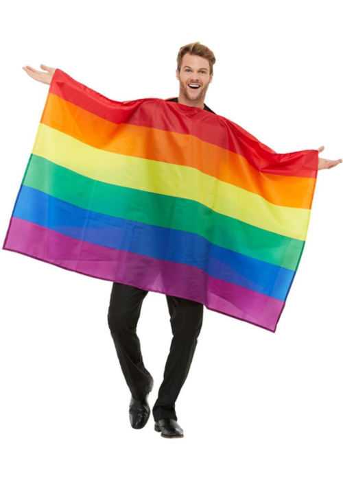 Poncho de Bandera Arcoiris - Disfraces Divertidos para Hombre