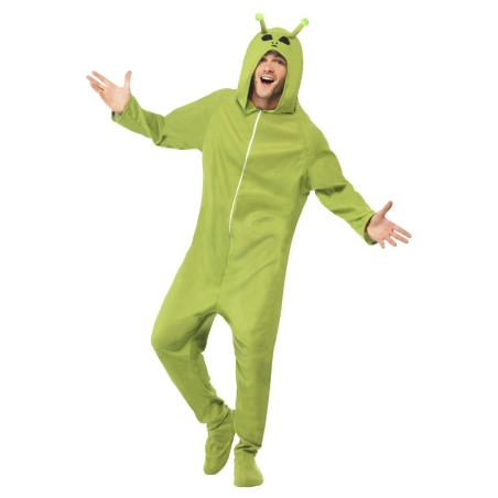 Disfraz de Alien Verde Pijama - Disfraces del Espacio para  Hombre