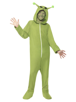 Disfraz de Alien Verde Pijama Infantil - Disfraces del Espacio para Niño