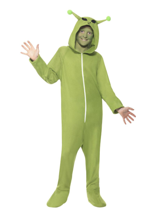 Disfraz de Alien Verde Pijama Infantil - Disfraces del Espacio para Niño