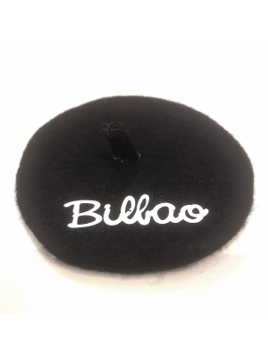 Iman 7cm Txapela Negra Bilbao - Imanes Souvenirs
