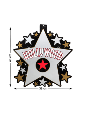 Estrella de Hollywod de Cartulina - Fiesta de Cine