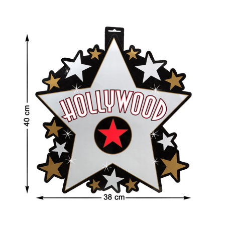Estrella de Hollywod de Cartulina - Fiesta de Cine