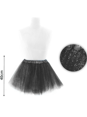 Tutu Glitter Preto-40cm