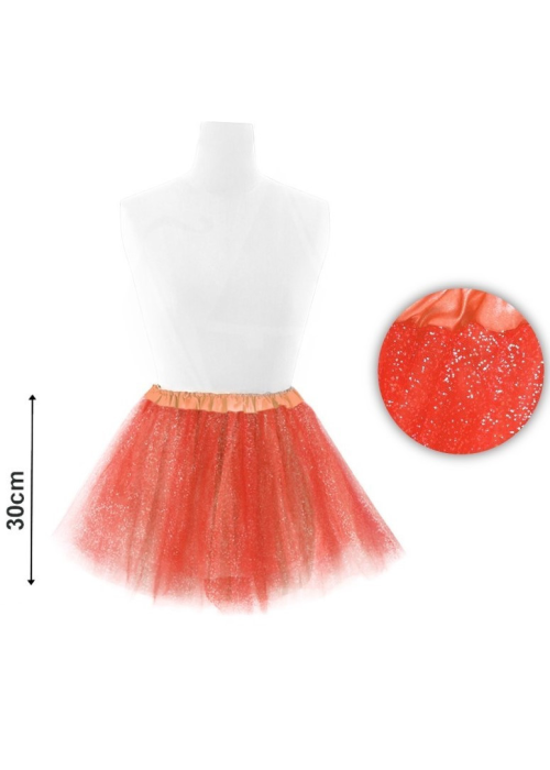 Tutu Purpurina Rojo 30cm - Faldas y Pantalones