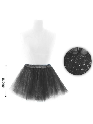 Tutu Purpurina Negro 30cm - Faldas y Pantalones