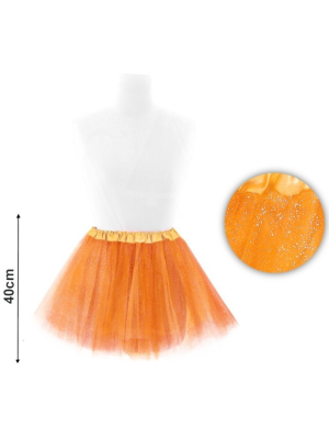 Tutu Purpurina Naranja 40cm - Faldas y Pantalones