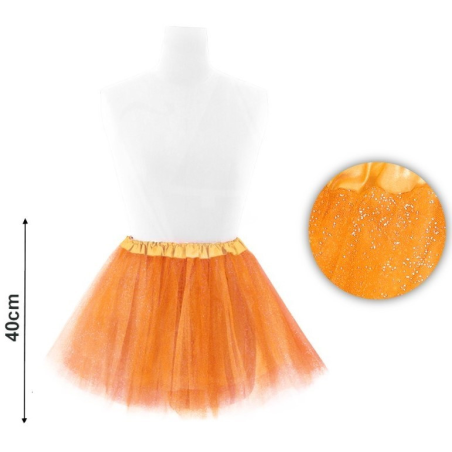 Tutu Purpurina Naranja 40cm - Faldas y Pantalones