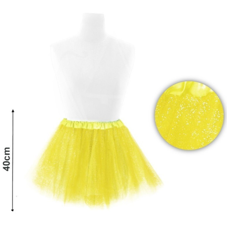 Tutu Purpurina Amarillo 40cm - Faldas y Pantalones