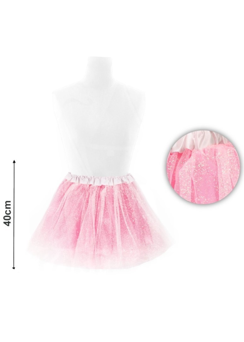 Tutú de color Rosa Purpurina Clar 40cm
